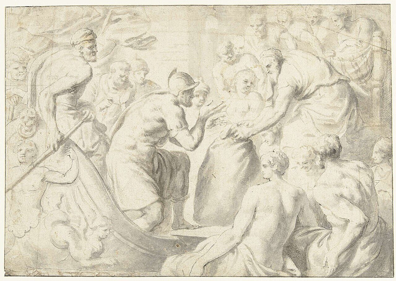The Companions of Odysseus Open the Bag of Winds