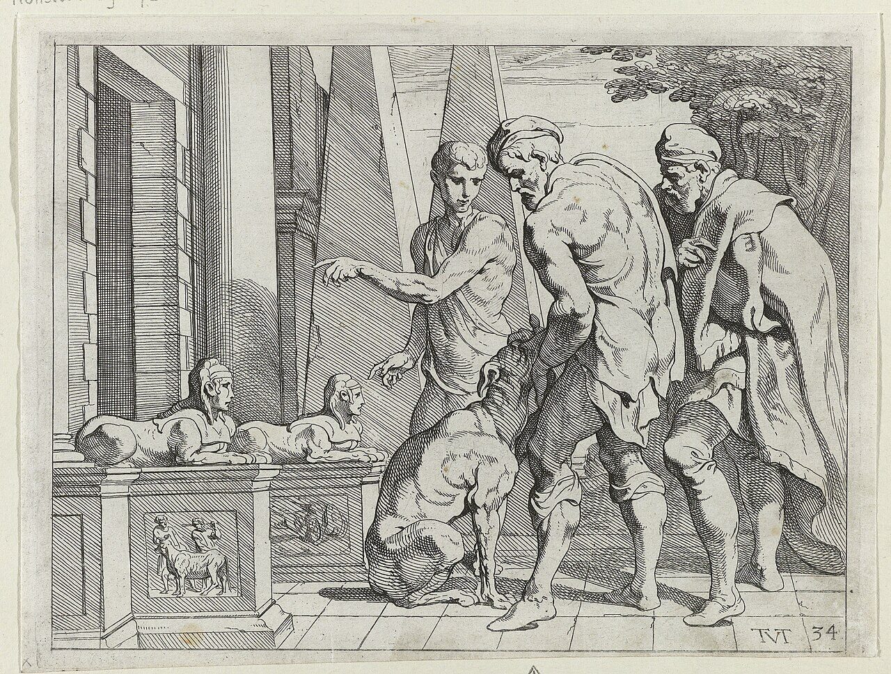 Odysseus Recognized by His Dog Argos