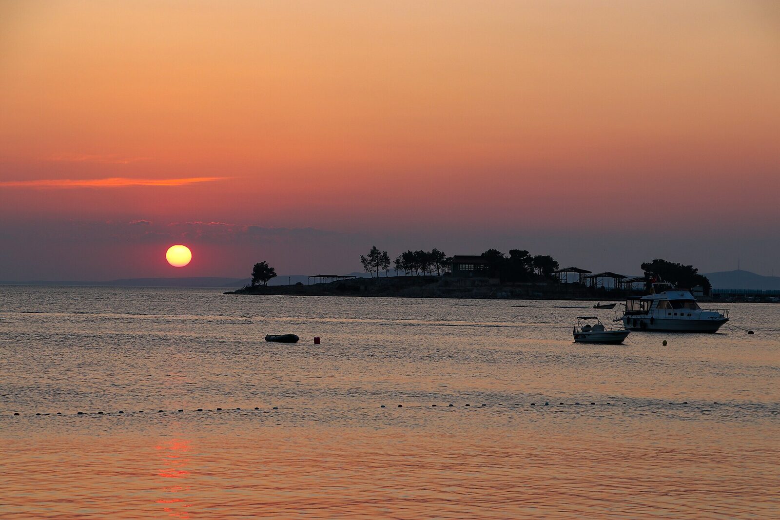 Sunset over Erdek Harbour